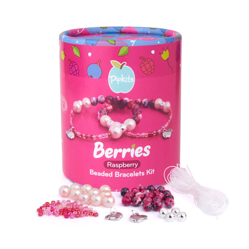 Pipkits Raspberry Berries Beaded Bracelet Kit The Bubble Room Dublin