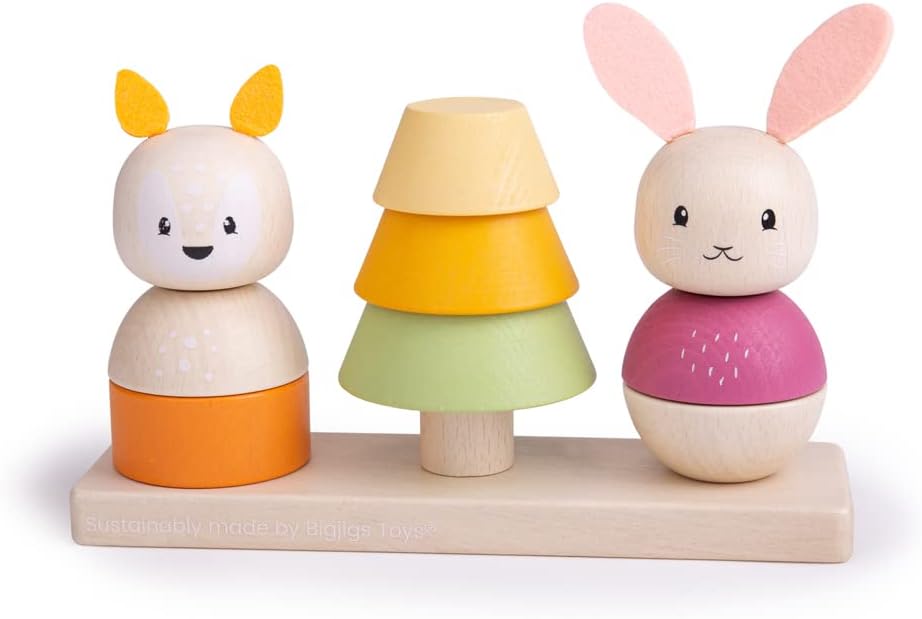 Bigjigs Wooden Forest Stacker The Bubble Room Toy Store Dublin