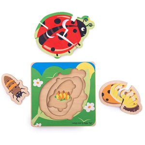 Bigjigs Lifecycle Layer Puzzle - Ladybug