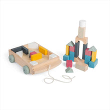 Load image into Gallery viewer, Bigjigs Pull Along Brick Cart The Bubble Room Toy Store Dublin