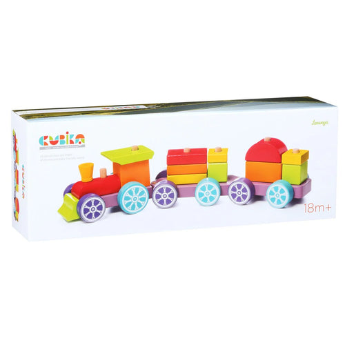 Cubika Wooden Stacking Train The Bubble Room Toy Store Dublin