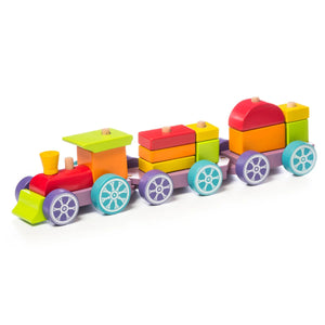 Cubika Wooden Stacking Train The Bubble Room Toy Store Dublin