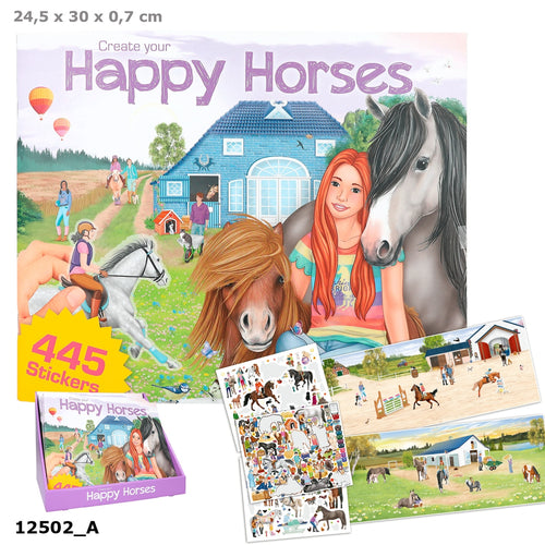 Create Your Happy Horses Sticker Book The Bubble Room Toy Store Dublin