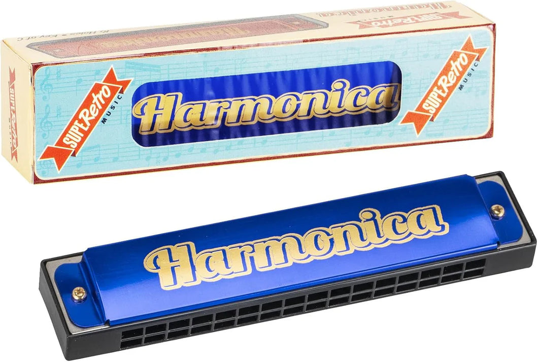 Retro  Harmonica  16 hole Key of C The Bubble Room Toy Store Skerries