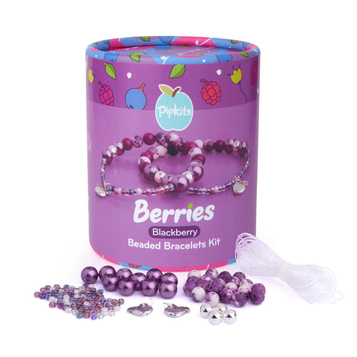Pipkits Blackberry Berries Beaded Bracelet Kit (Makes 2 Bracelets) The Bubble Room Dublin