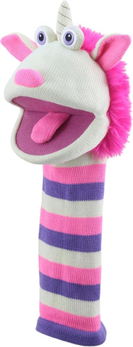 The Puppet Company Twinkle Unicorn Eco Sockette Hand Puppet The Bubble Room Toy Store Dublin