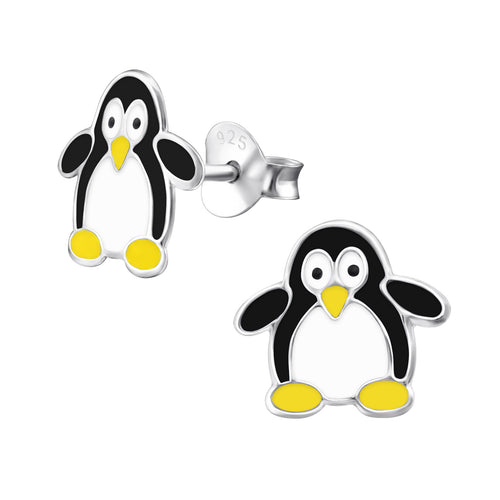 Penguin Earrings (Sterling Silver)