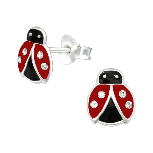 Ladybird Earrings (Sterling Silver)