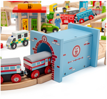 Load image into Gallery viewer, Bigjigs Transportation Train Set The Bubble Room Toy Store Dublin