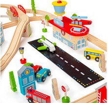 Load image into Gallery viewer, Bigjigs Transportation Train Set The Bubble Room Toy Store Dublin