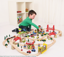 Load image into Gallery viewer, Bigjigs Transportation Train Set The Bubble Room Toy Store Dublin