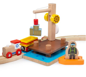 Bigjigs Crane Dock, Dingy & Diver The Bubble Room Toy Store Dublin