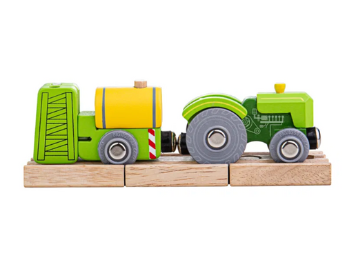 Bigjigs Tractor & Crop Sprayer The Bubble Room Toy Store Skerries