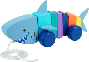 Orange Tree Wooden Shark Pull Along