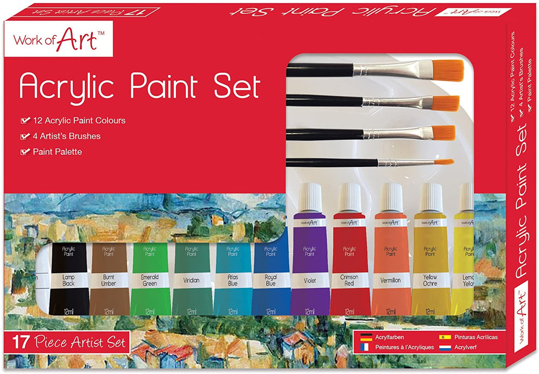 Work of Art Artists Acrylic Set, Multicolour, The Bubble Room Atr and Craft Store Dublin Ireland