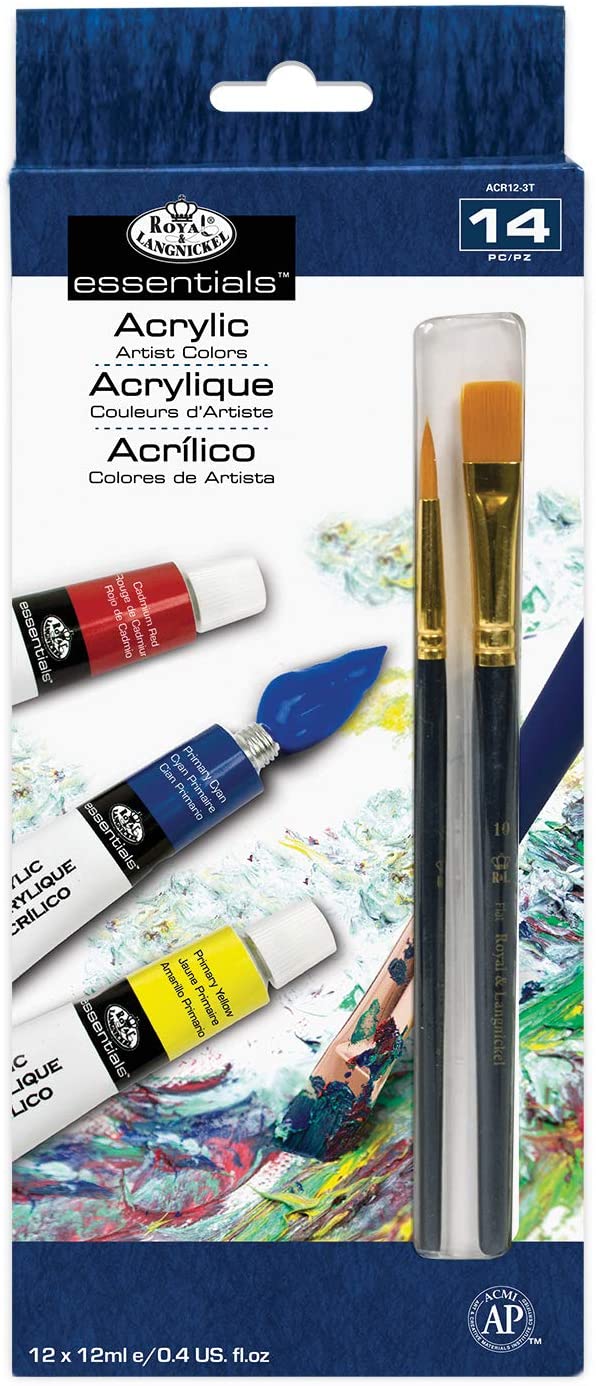 Royal and Langnickel 12 Colour Acrylic Tubes The Bubble Room arts and Crafts Skerries Dublin
