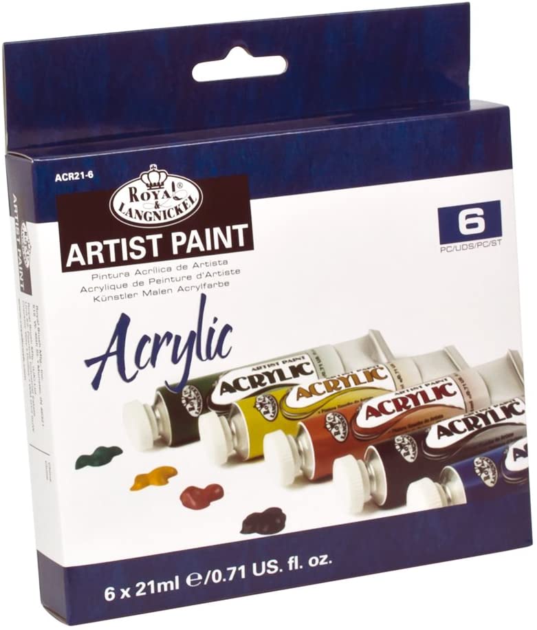 Royal & Langnickel Acrylic Color Artist Tube Paint, 21ml, 6-Pack The Bubble Room Arts and Crafts Dublin