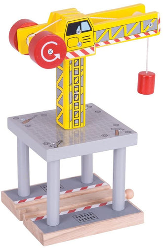 Bigjigs Toys Rail Big Yellow Crane The Bubble Room Toy Store Skerries Dublin