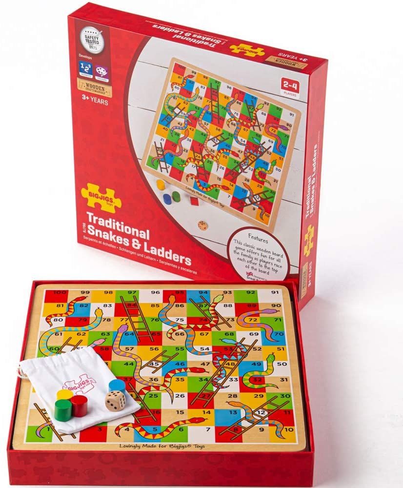 Bigjigs Traditional Snakes and Ladders