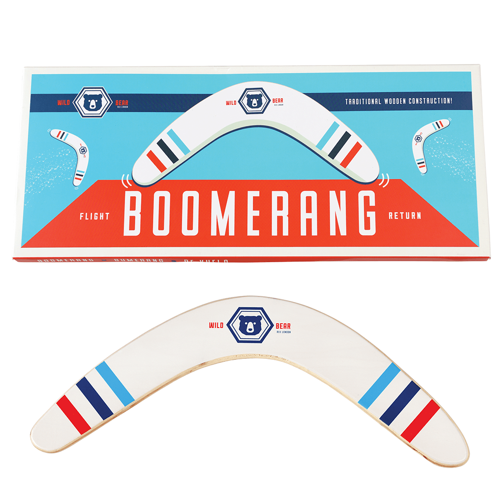 Rex London Wild Bear Wooden Boomerang The Bubble Room Toy Store Dublin