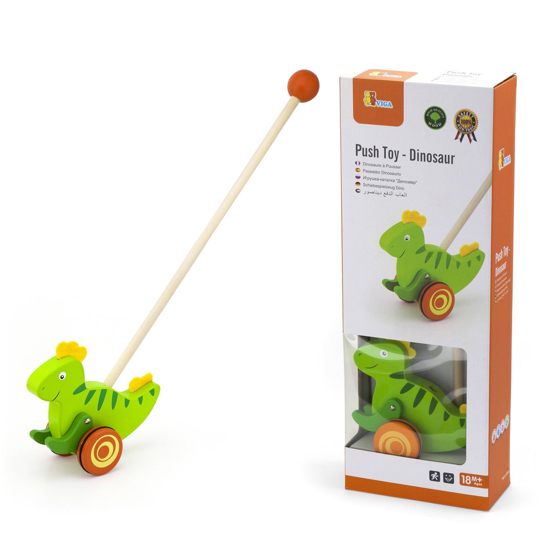 Viga toys  Push Along  Dinosaur The Bubble Room Toy Store Dublin Ireland