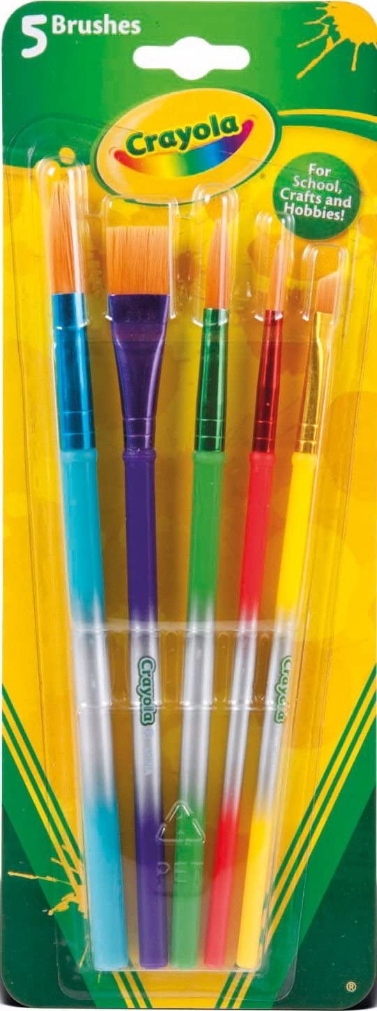 Crayola Assorted Paintbrushes, Pack of 5 The Bubble Room Toy Store Dublin