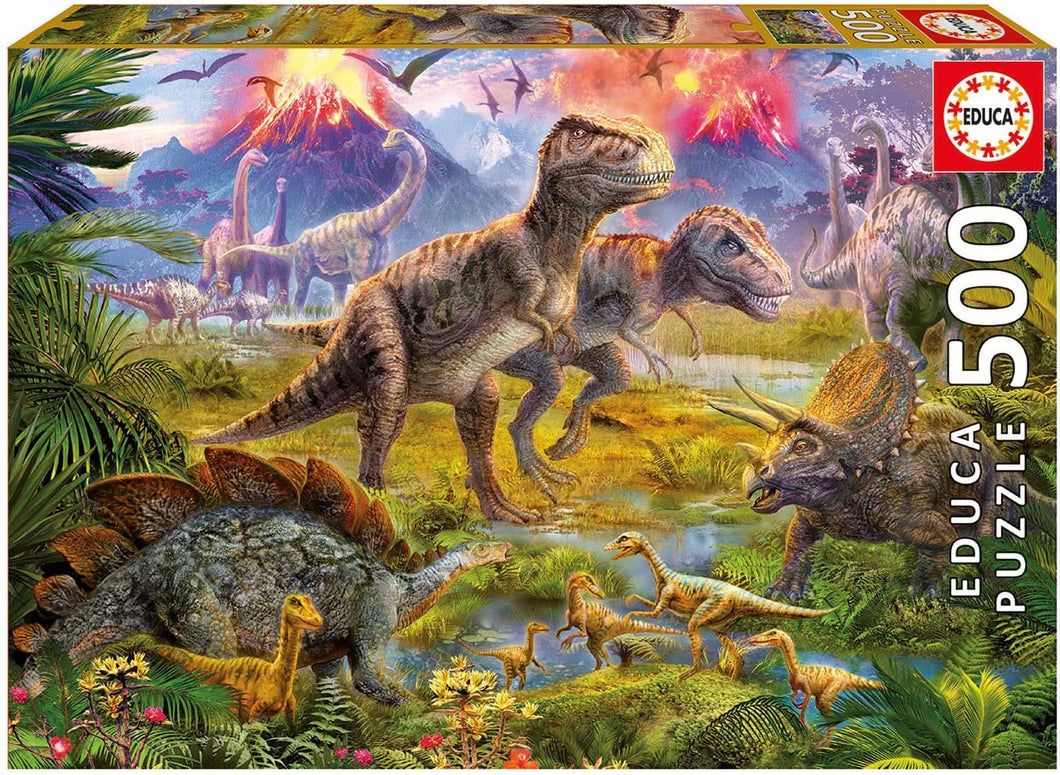 Educa  Dinosaur Gathering 500 Piece Puzzle The Bubble Room Toy Store Skerries Dublin