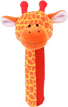 Load image into Gallery viewer, Fiesta Crafts Giraffe Squeakaboo Rattle The Bubble Room Toy Store Dublin