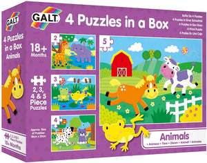 Galt Toys 4 Puzzles in a Box  Animals The Bubble Room Toy Store Dublin