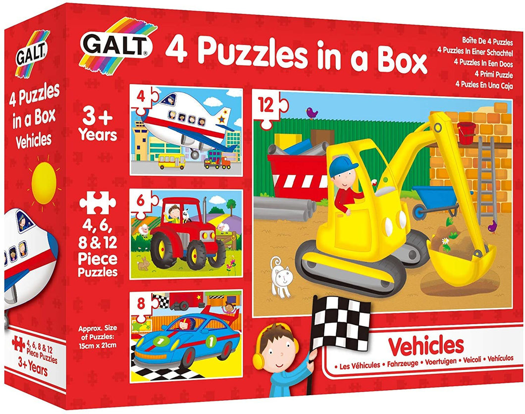 Galt Toys Vehicles 4 Puzzles in a Box The Bubble Room Toy Store Dublin