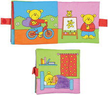 Load image into Gallery viewer, Galt Toys Teddys Day Cloth Book The Bubble Room Toy Store Dublin