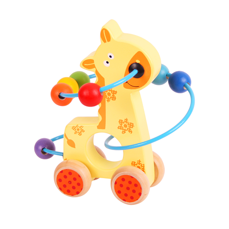 Bigjigs Giraffe Push Along Bead Frame The Bubble Room Toy Store Dublin