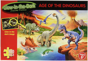 Glow in the Dark Age Of Dinosaurs 100 piece puzzle the Bubble Room Toy store skerries dublin