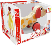 Load image into Gallery viewer, Hape  Pepe Dog Pull Along The Bubble Room Toy Store Dublin