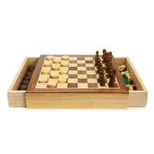 Load image into Gallery viewer, House of Marbles Wooden Chess &amp; Draughts Set  The Bubble Room Toy Store Dublin