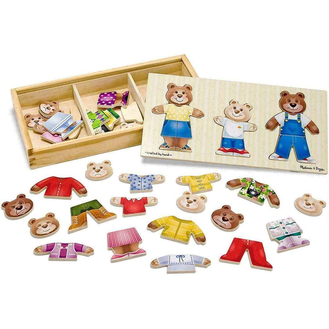 Melissa & Doug Bear Family Dress Up Wooden Puzzle The Bubble Room Toy Store Dublin