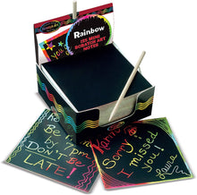 Load image into Gallery viewer, Melissa &amp; Doug Rainbow Mini Scratch Art Note Cubes The Bubble Room Toy Store Dublin