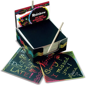 Melissa & Doug Rainbow Mini Scratch Art Note Cubes The Bubble Room Toy Store Dublin
