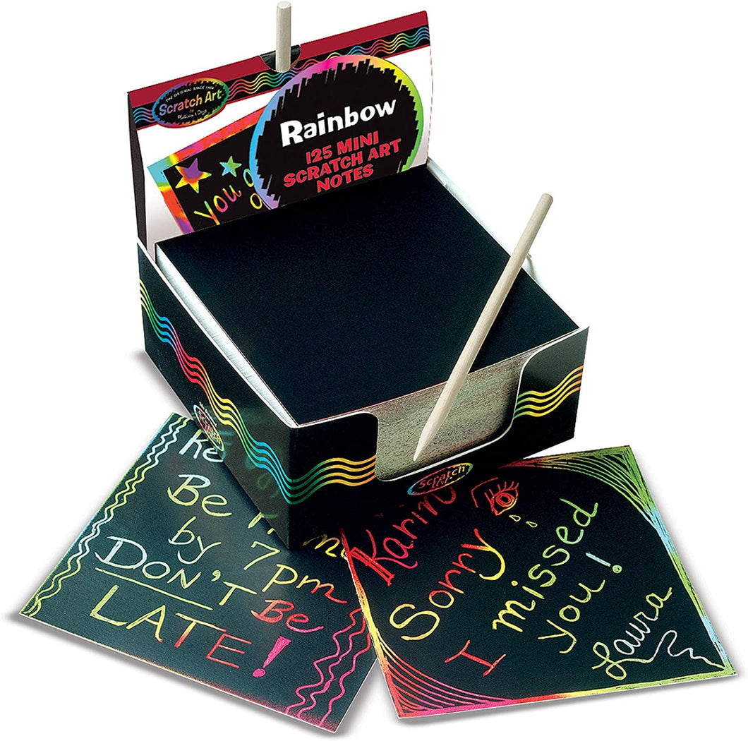Melissa & Doug Rainbow Mini Scratch Art Note Cubes The Bubble Room Toy Store Dublin