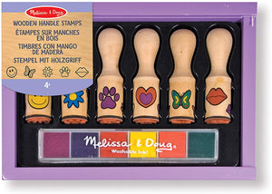 Melissa & Doug Happy Handles Wooden Stamp Set The Bubble Room Toy store