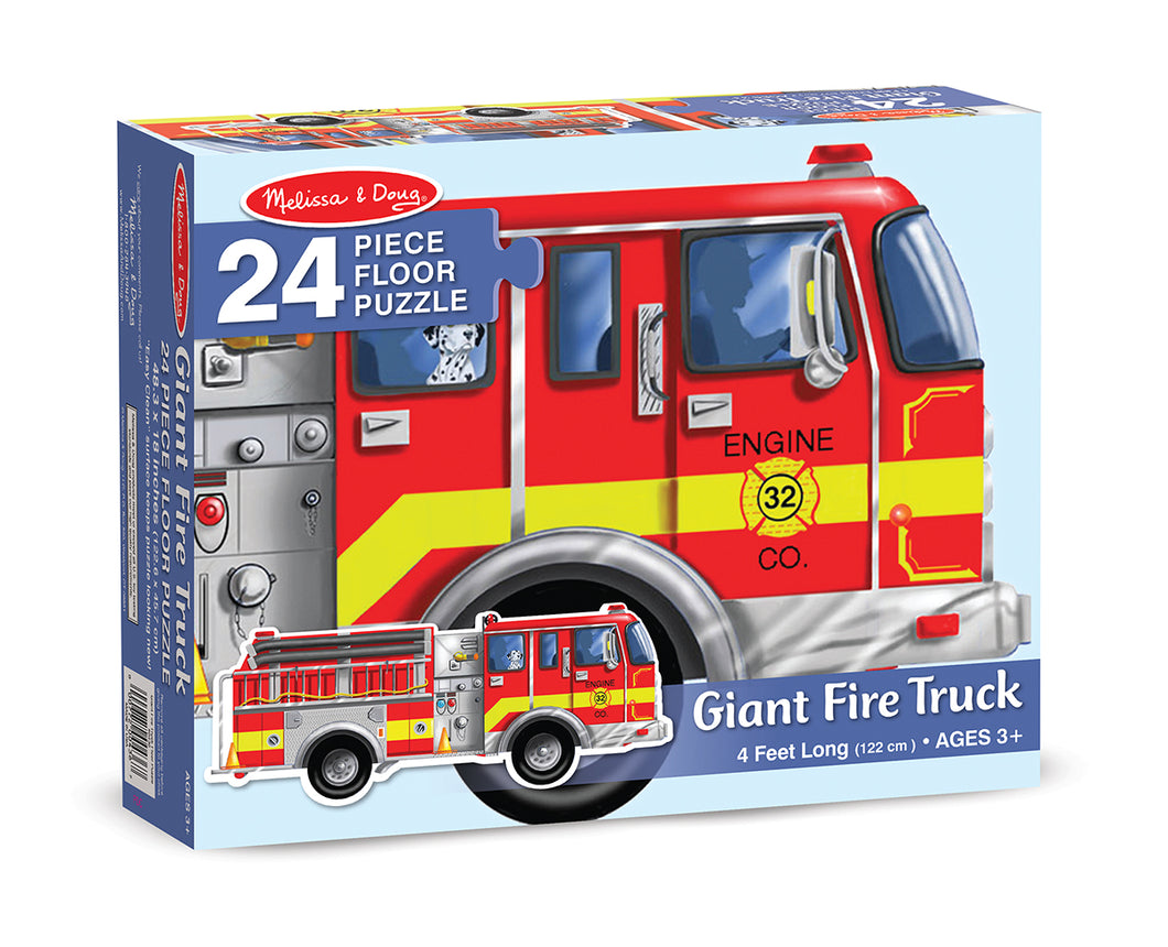Melissa & Doug Fire Truck Floor Puzzle 24 Pieces the Bubble Room Toy Store Dublin