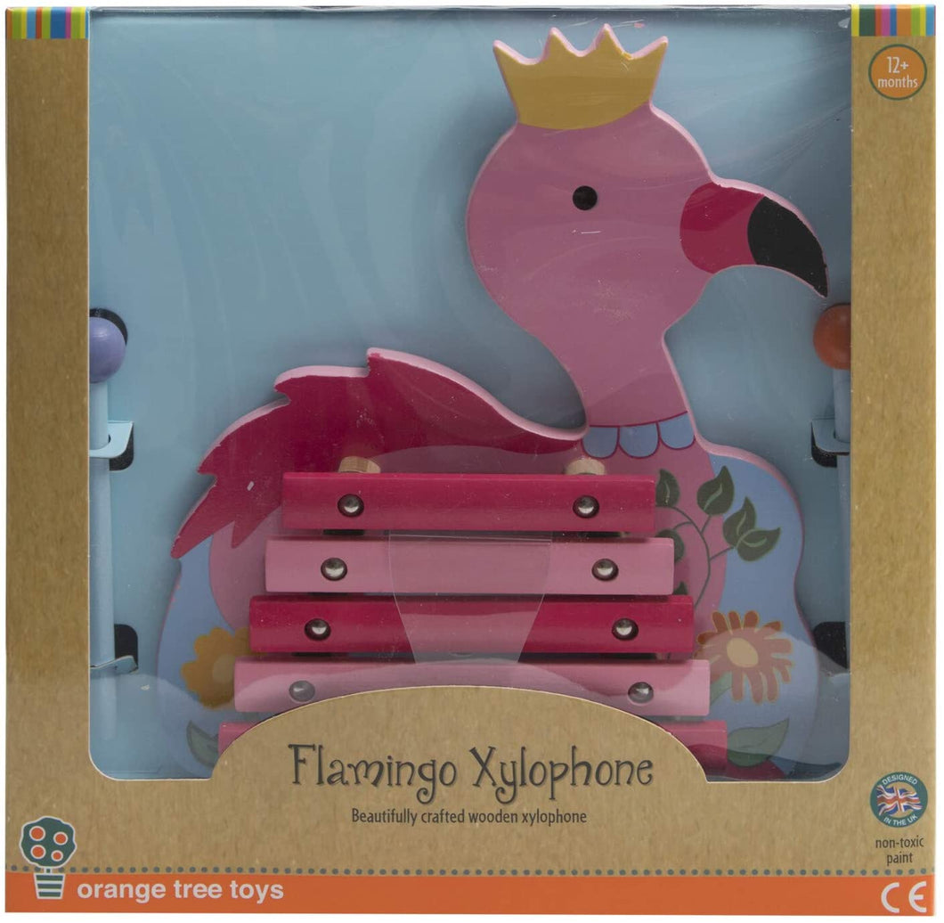 Orange Tree Toys Flamingo Wooden Xylophone The Bubble Room Toy Store Dublin