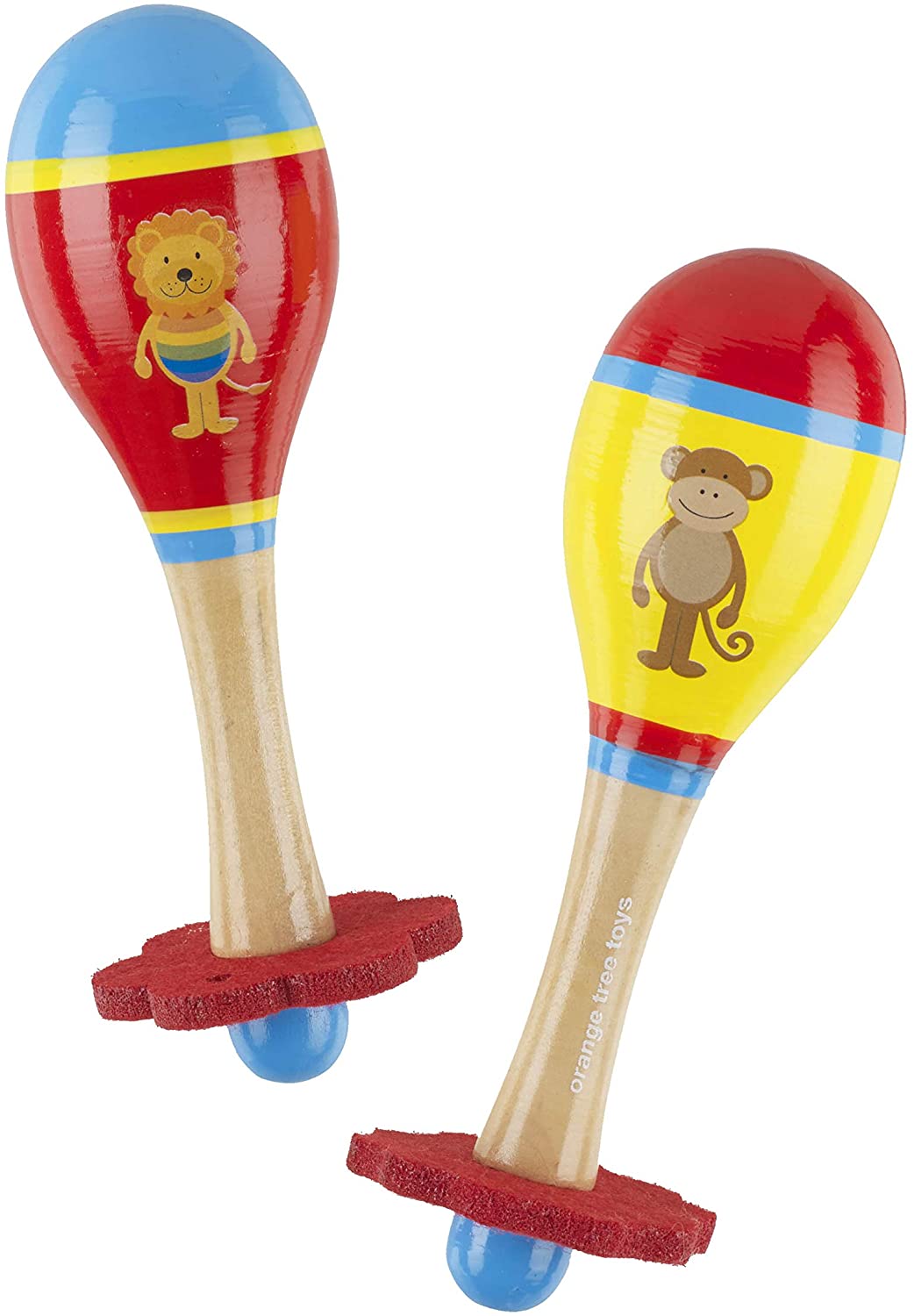 Orange Tree Toys Lion & Monkey Maracas The Bubble Room Toy Store Dublin Ireland