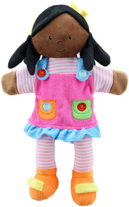 The Puppet Company  Girl (Dark Skin Tone)  Storytelling Puppet The Bubble Room Dublin