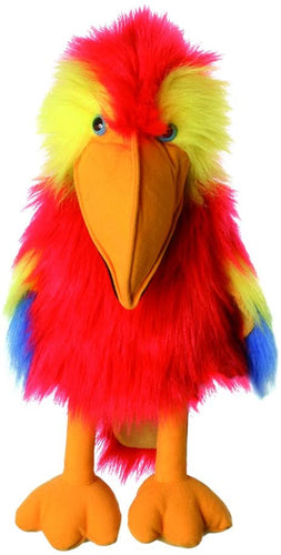 The Puppet Company  Scarlet Macaw Hand Puppet The Bubble Room Toy Store Dublin