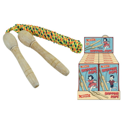 Retro Wooden Handled Skipping Rope The Bubble Room toy Store Dublin