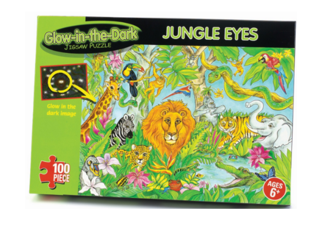 Glow In The Dark jungle Eyes  Jigsaw Puzzle  the Bubble Room Toy store Skerries Dublin