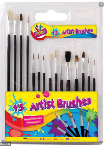 Artbox 15 Artist Brush Set The Bubble Room Arts and Crafts Skerries Dublin
