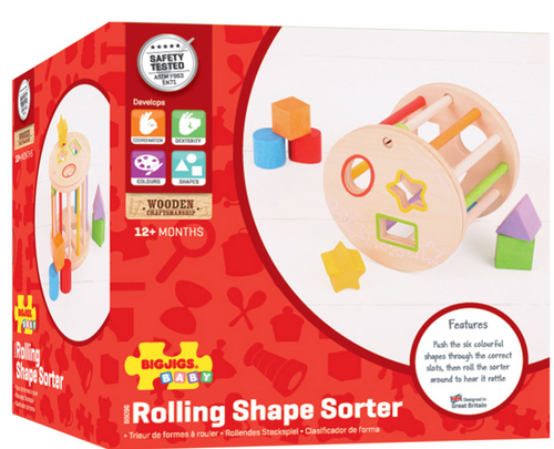 Bigjigs First Rolling Shape Sorter The Bubble Room Toy Store Dublin