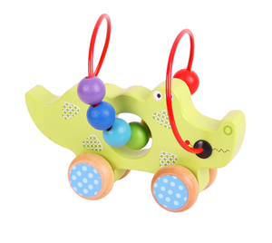 Bigjigs Push Along Bead Frame  Crocodile The Bubble Room Toy Store Dublin